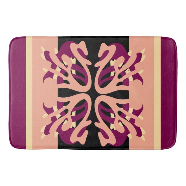 Tapete De Banheiro Corações de Arte Mínima Moderna (Frente)