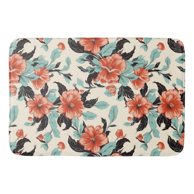 Tapete De Banheiro Coral Breeze Floral (Frente)