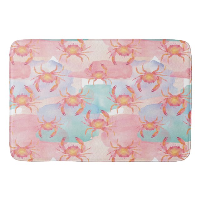 Tapete De Banheiro Cores de Aquarela Tropicais (Frente)