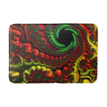 Cores de Natal Mandelbrot Bath Mat