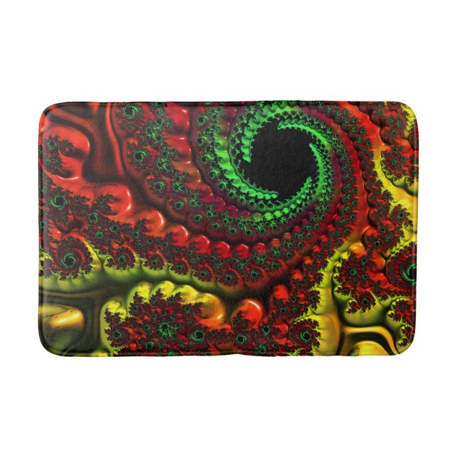 Tapete De Banheiro Cores de Natal Mandelbrot Bath Mat (Frente)
