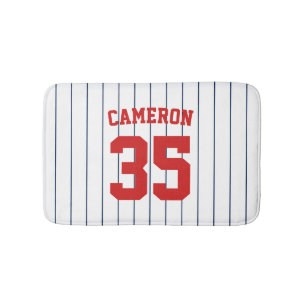 Tapete De Banheiro Cores Totalmente Editáveis Baseball Jersey Stripe