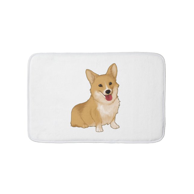 Tapete De Banheiro Corgi sorridente (frente)
