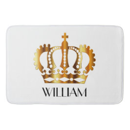 Tapete De Banheiro Coroa Dourada Nome Personalizado