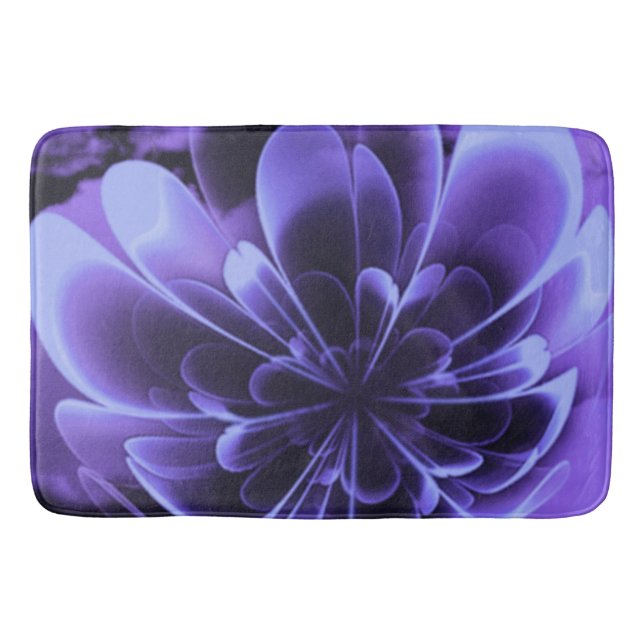 Tapete De Banheiro Corolla Azul Dobrada Para Cima De Petais (Frente)