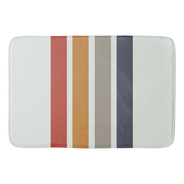 Tapete De Banheiro Cortina de Chá com Faixa Retroativa Clássica (Frente)