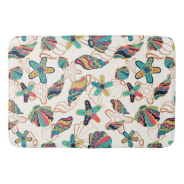 Tapete De Banheiro Cortina de chá de padrão uniforme colorida