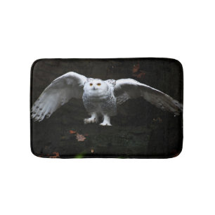Tapete De Banheiro Coruja de Neve com Asas Abertas bmcn Bath Mat