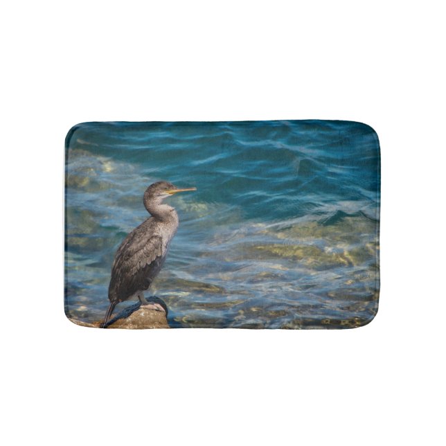 Tapete De Banheiro Corvo-excelente Nas Rochas (frente)