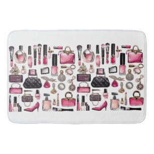 Tapete De Banheiro Cosméticos Makeup Brushes Nailpollish