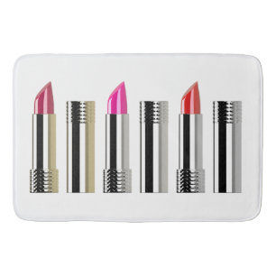 Tapete De Banheiro Cosmetologia de beleza liberiana cor-de-rosa-prata