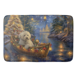 Tapete De Banheiro Coton De Tulear Natal Festivo Voyage