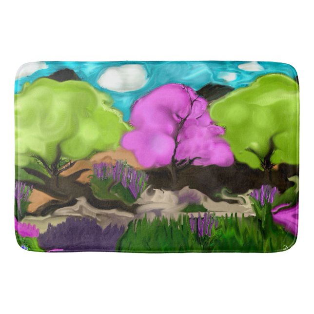 Tapete De Banheiro Cotton Candy Abstrato Art (Frente)