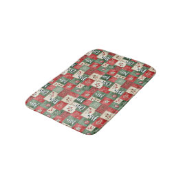 Tapete De Banheiro Country patchwork christmas pattern