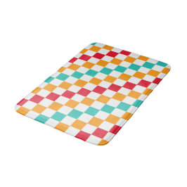 Tapete De Banheiro Cozy classroom diagonal checkerboard pattern