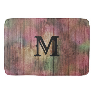 Tapete De Banheiro Cranberry Russo Escuro e Padrão Sage Boho