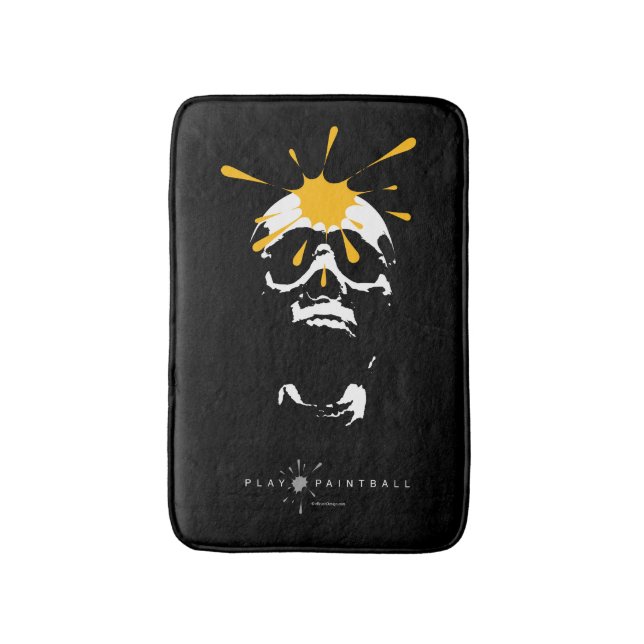 Tapete De Banheiro Crânio de Paintball (Frente Vertical)