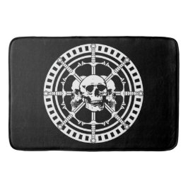 Tapete De Banheiro Crânios com Espadas