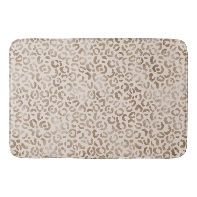 Tapete De Banheiro Cream Brown Leopardo Print        (Frente)