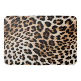 Tapete De Banheiro Creme Black Leopardo Print