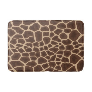 Tapete De Banheiro Creme pardo girafa nódoas pressões