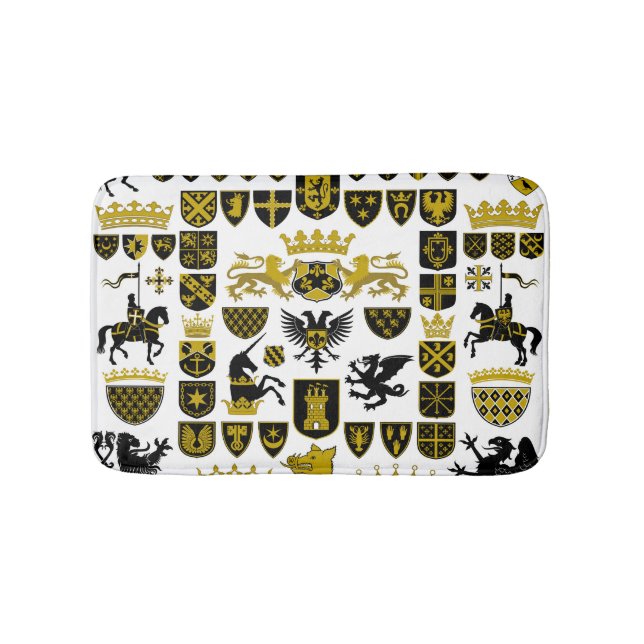 Tapete De Banheiro Crestos herálsecos, designs simbólicos. (frente)