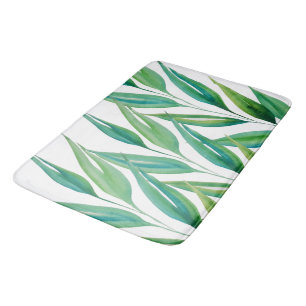 Tapete De Banheiro Cria Oceano Verde Azul Plantas Aquarela