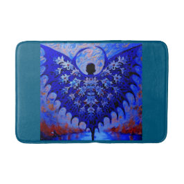 Tapete De Banheiro Criatura De Bat Wing Com Espantoso Azul