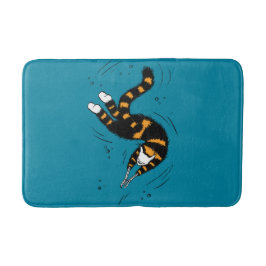 Tapete De Banheiro Criatura De Gato Engraçada Mãos De Esqueleto Nadan