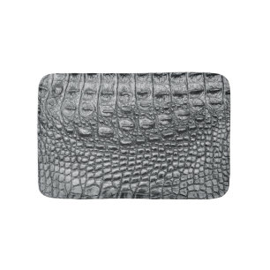 Tapete De Banheiro Crocodilo Noir: Preto Couro Mito