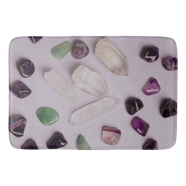 Tapete De Banheiro Crystals Gems Energy Vibes Design Bath Mat (Frente)