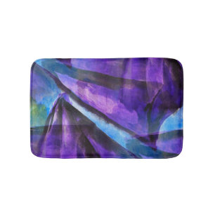 Tapete De Banheiro cubism sem emenda roxo, arte abstracta azul