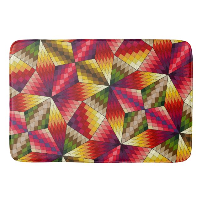 Tapete De Banheiro Cubo de Cor (Frente)