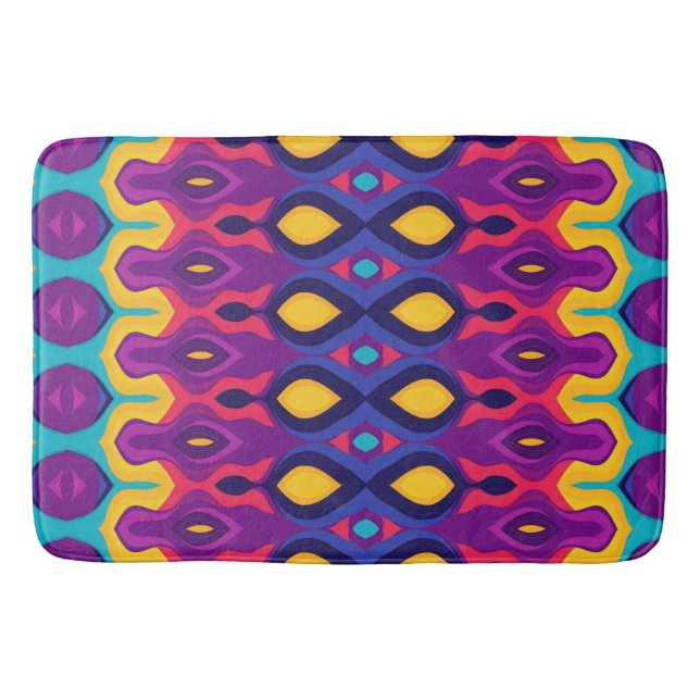 Tapete De Banheiro Curvas suaves de cores negrito (Frente)