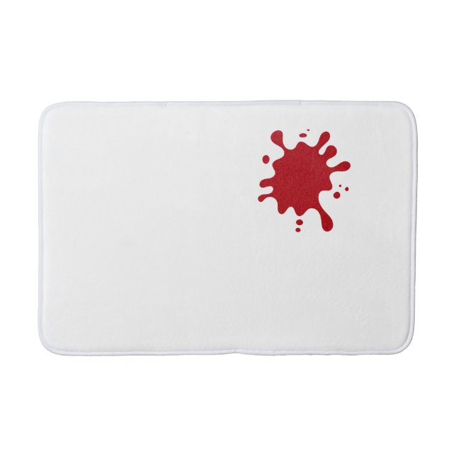 Tapete De Banheiro Customizable Tomato Red Splash Bath Mat (Frente)