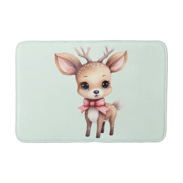 Tapete De Banheiro Cute Baby Deer Cartoon Illustration (Frente)