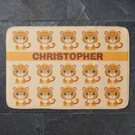 Tapete De Banheiro Cute Baby Leopard Safari Animal Kids