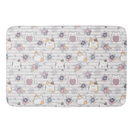 Tapete De Banheiro Cute cat pattern