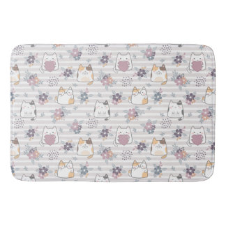 Tapete De Banheiro Cute cat pattern