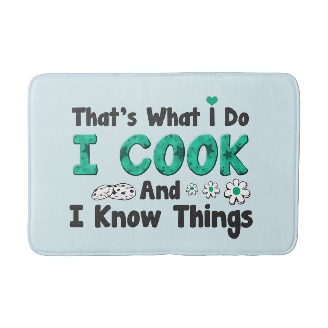 Tapete De Banheiro Cute cook word art kitchen (Frente)