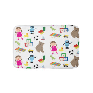 Tapete De Banheiro Cute Kids Toys Pattern