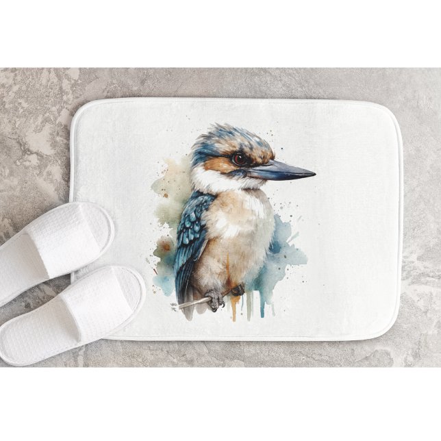 Tapete De Banheiro Cute Kookaburra em uma filial, personalizado (Criador carregado)