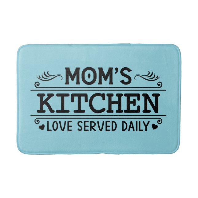 Tapete De Banheiro Cute Mom love kitchen word art  (Frente)