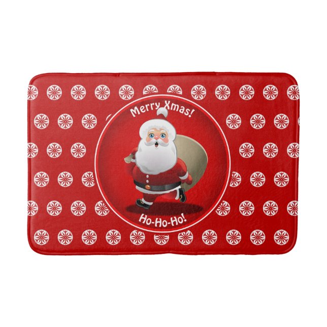 Tapete De Banheiro Cute Santa Claus (Frente)