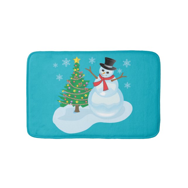 Tapete De Banheiro Cute Snowman (frente)