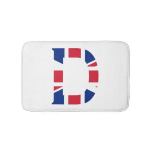 Tapete De Banheiro D Monograma sobrado na bandeira do Tomador da Uniã