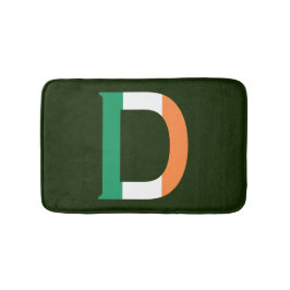 Tapete De Banheiro D Monograma sobreposto à Irish Flag bmcnt