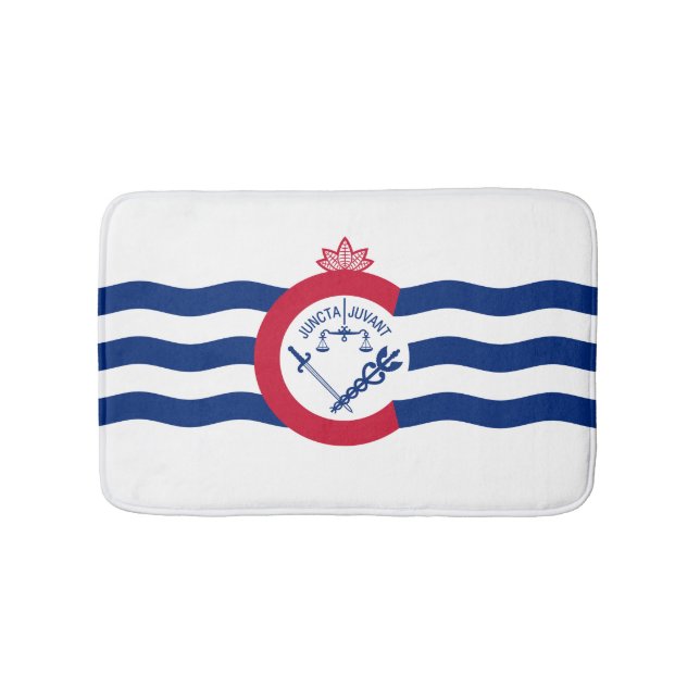 Tapete de Banheiro da Bandeira de Cincinnati, Ohio (frente)