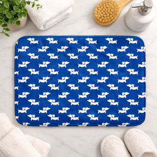 Tapete De Banheiro Dachshund Bath Mat Blue Doxie Rug Bathroom