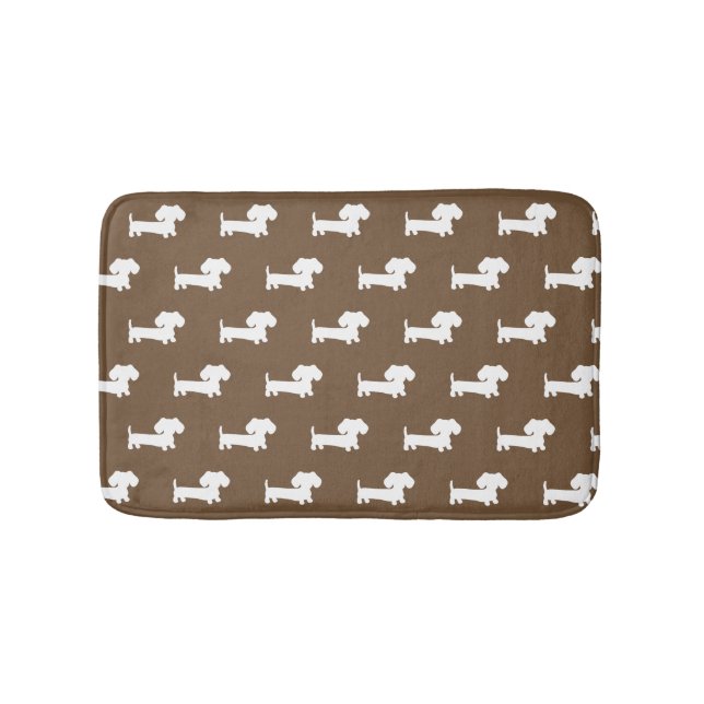 Tapete De Banheiro Dachshund Bath Mat Brown Doxie Bathroom Rug (frente)